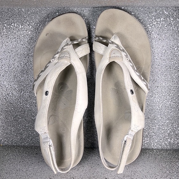 Merrell Shoes - Merrell Silver Birch Leather Braided Slingback Outdoor Thong Sandals Shoes Sz 9